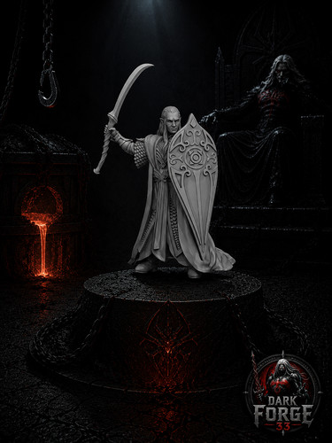 Seigneur elfe bouclier épée - elfe,
