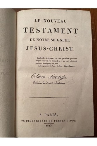 Nouveau testament notre - nouveau,