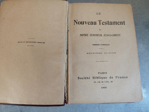 Nouveau testament notre - le,