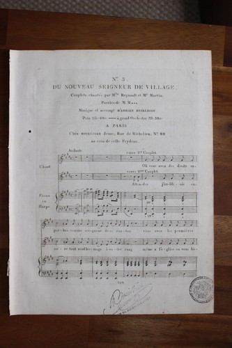 1814 partition gravée - ca.1814,