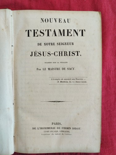 Nouveau testament notre - testament,