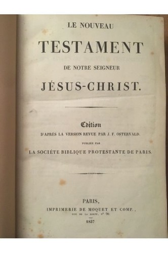 Nouveau testament notre - testament, de